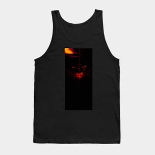 Portrait, digital collage, special processing. Angel standing near a field. Dark, dark clouds. Orange. So bizarre, so beautiful. Tank Top